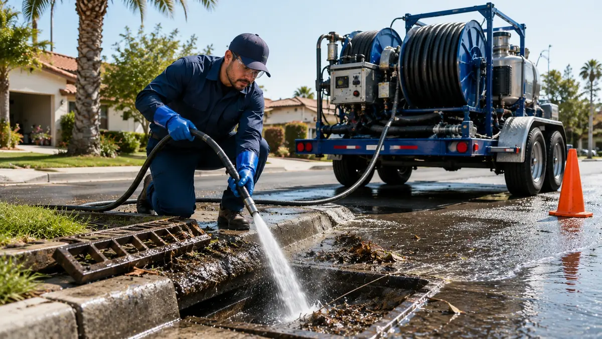 Storm Drain Hydro Jet Cleaning in Laton